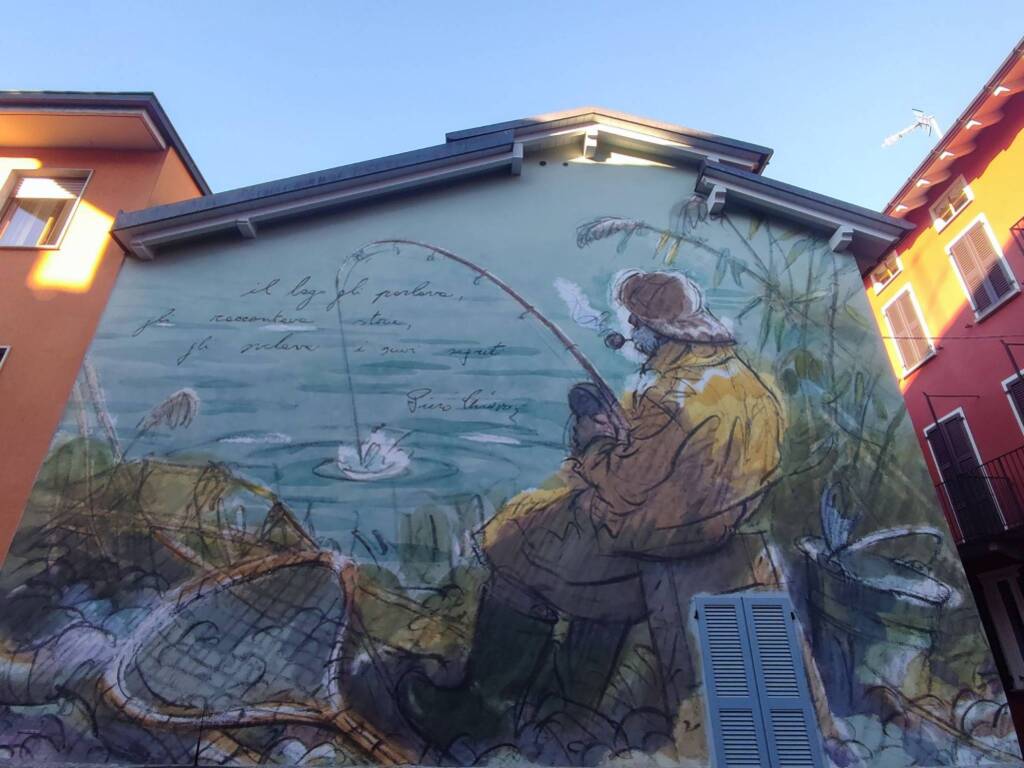 A Luino un nuovo murales dedicato a Piero Chiara