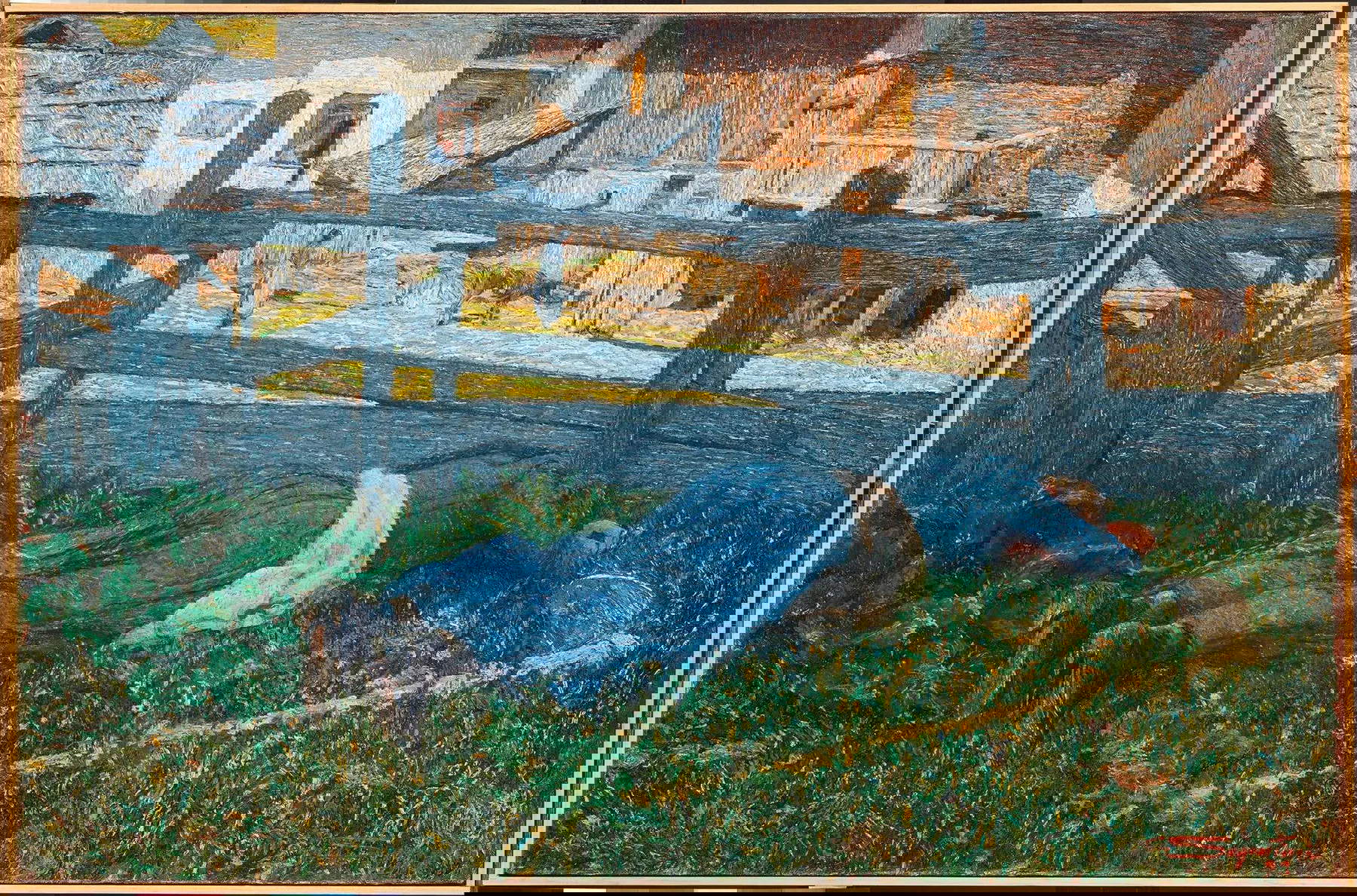 Giovanni Segantini, Riposo all’ombra (1892; olio su tela, 45 × 68 cm; Collezione Christoph Blocher)