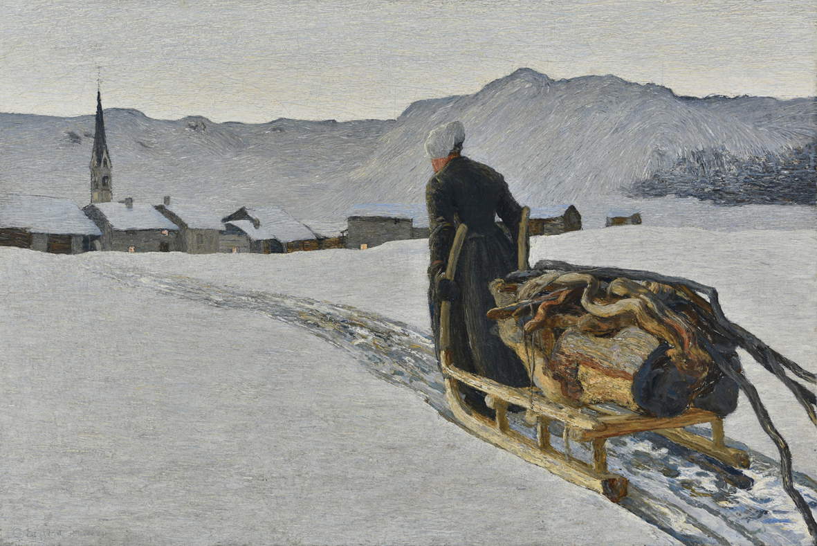 Giovanni Segantini, Ritorno dal bosco (1889-1890; olio su tela, 60 × 95,5 cm; St. Moritz, Segantini Museum, deposito della Fondazione Otto Fischbacher Giovanni Segantini)