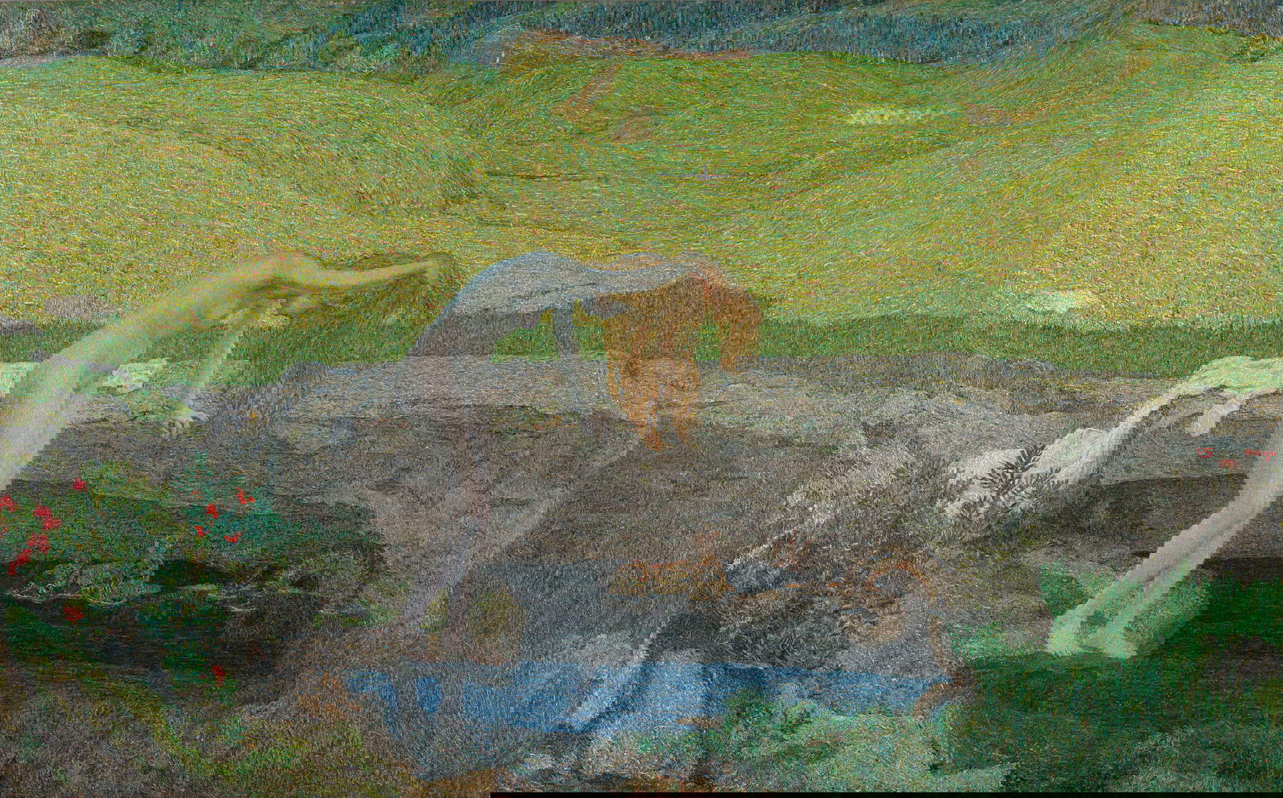 Giovanni Segantini, La vanità (1897; olio su tela, 77 × 124 cm; Zurigo, Kunsthaus, acquisito con un contributo del Schweizerischen Bankgesellschaft, 1996)