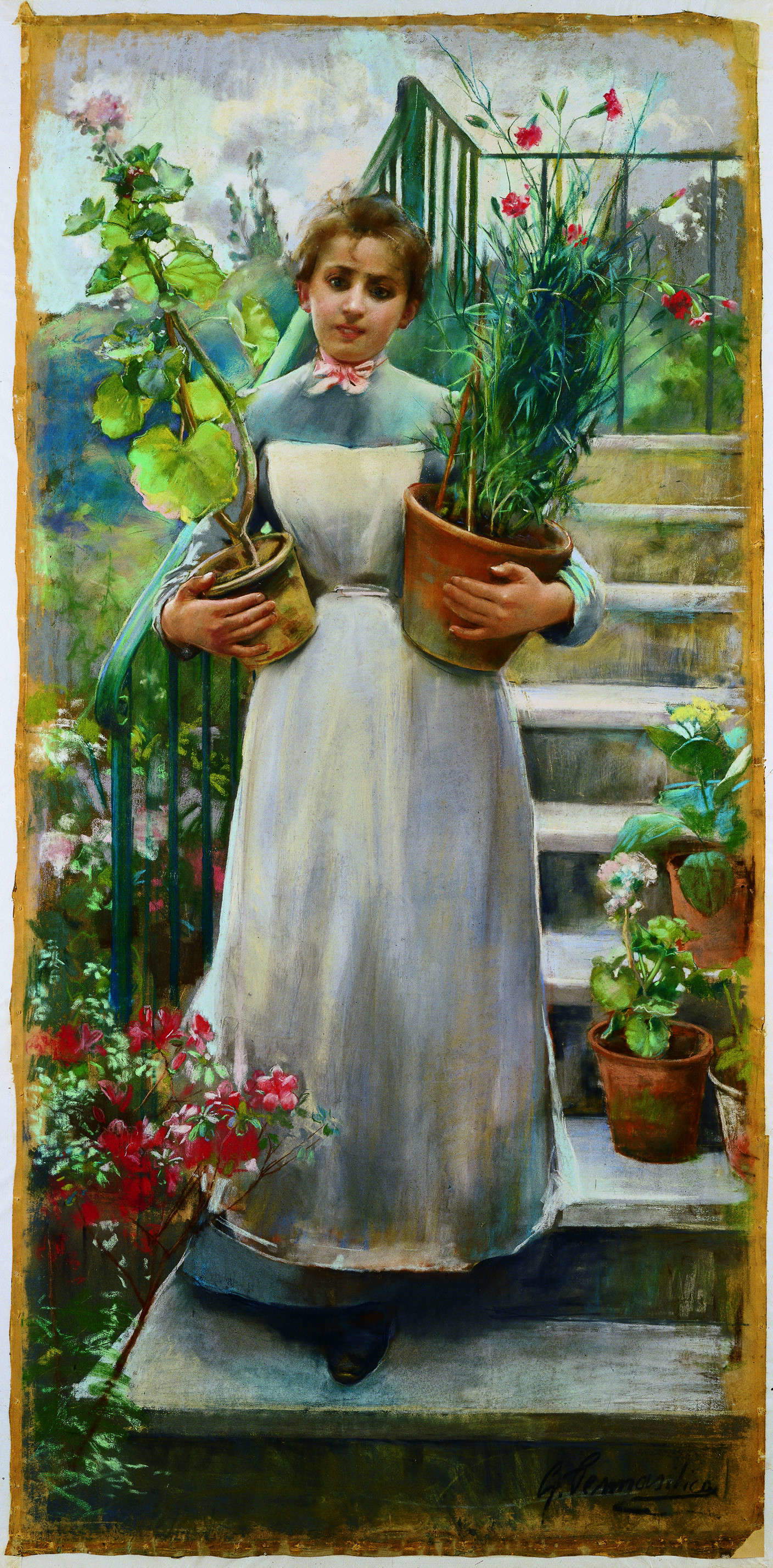 Giuseppe Pennasilico, La Giardiniera (1892, Genova Musei di Nervi, GAM Gallera d’Arte Moderna)