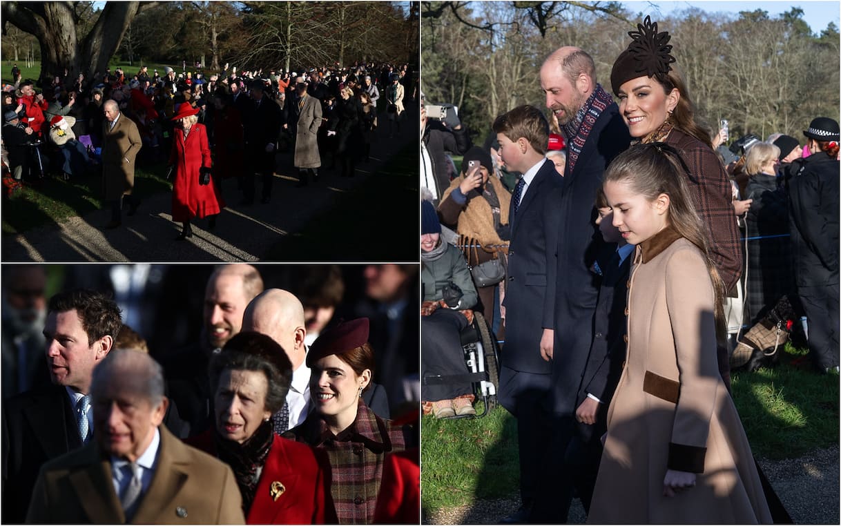 Regno Unito, la famiglia reale alla messa di Natale. FOTO