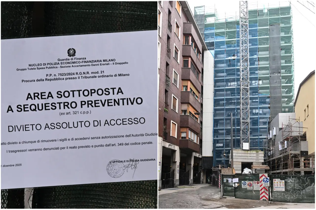 Il messaggio affisso dalla Finanza: l'area di via Anfiteatro è posta sotto sequestro