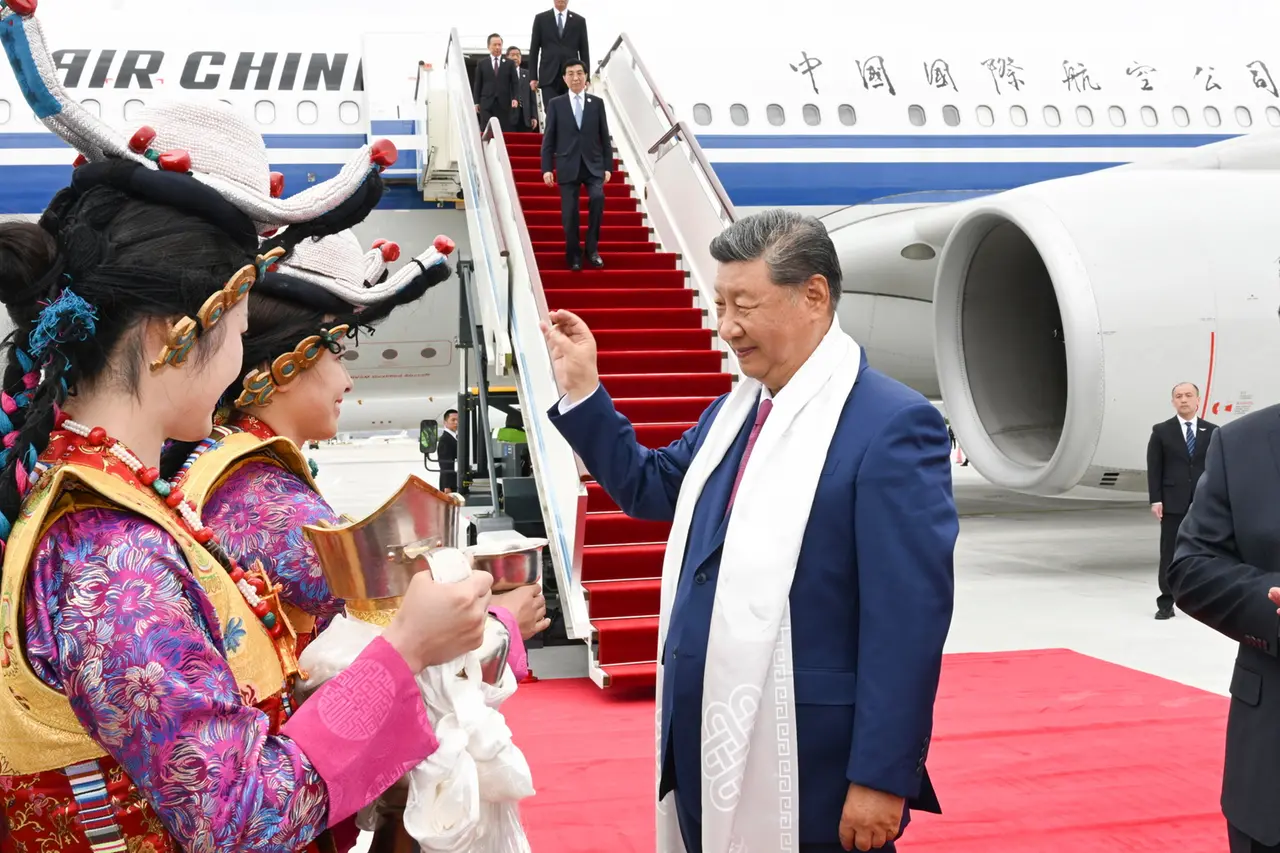 Il presidente della Cina, Xi Jinping, nell'ultima visita in Tibet