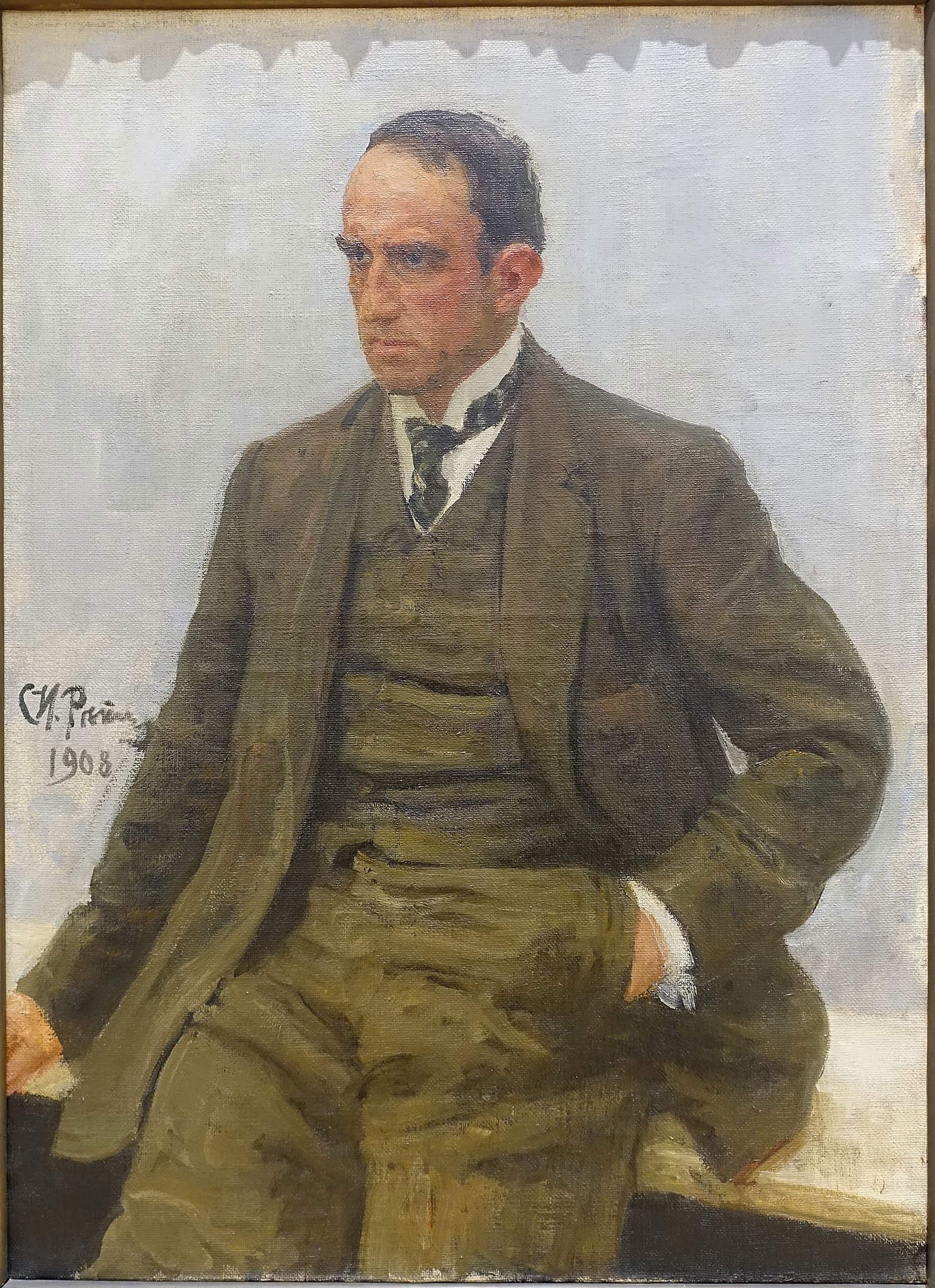 Il'ja Repin, Ritratto di Paolo Troubetzkoy (1908; olio su tela, 120 x 86 cm; Roma, Galleria Nazionale d'Arte Moderna e Contemporanea)
