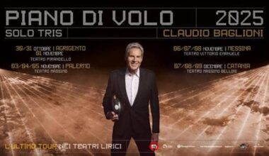 Claudio Baglioni in concerto al Teatro Massimo Bellini
