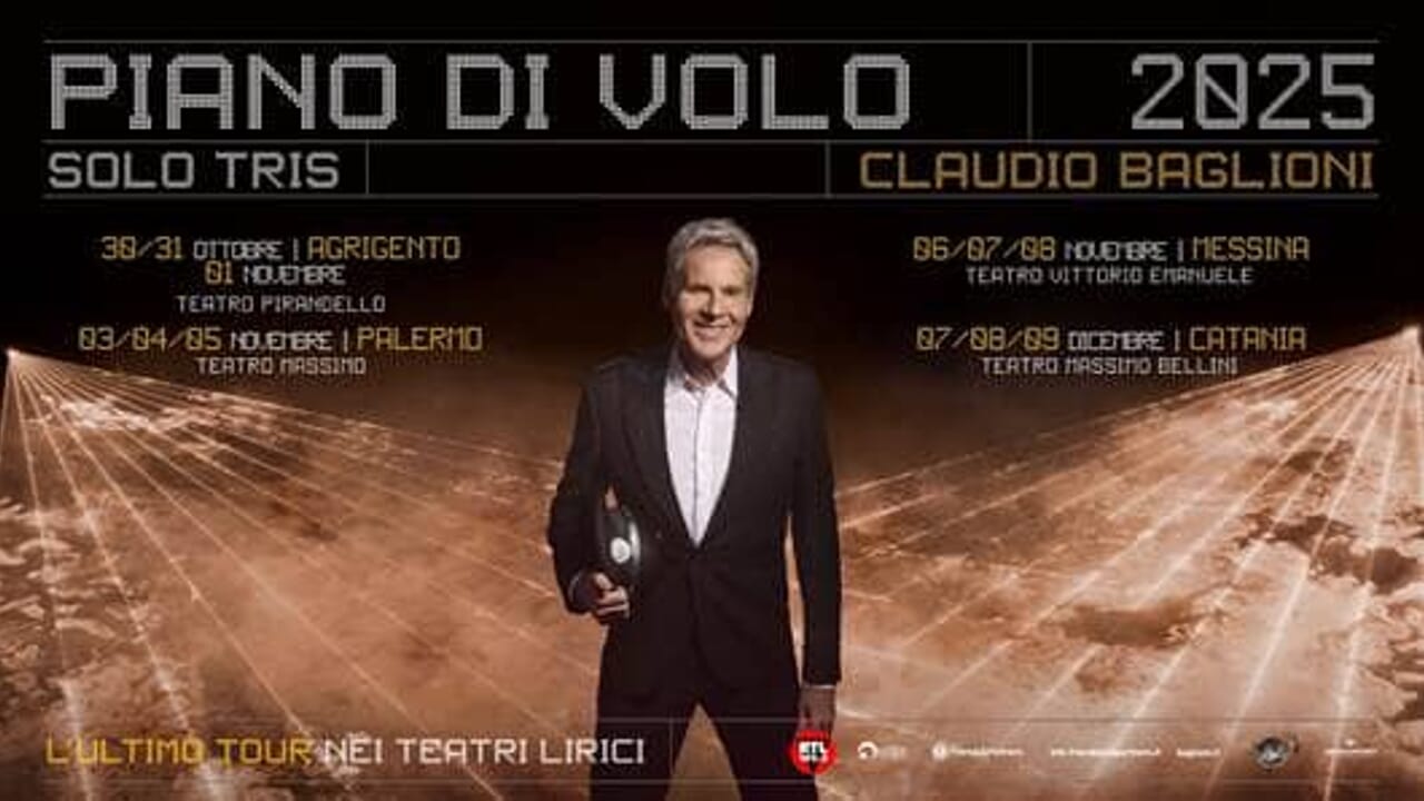 Claudio Baglioni in concerto al Teatro Massimo Bellini