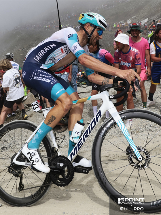 Damiano Caruso, Giro d'Italia 2025, Colle delle Finestre, Bahrain Victorious