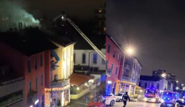 Incendio in via Forze Armate, a fuoco tetto di un palazzo: soccorsi e traffico bloccato