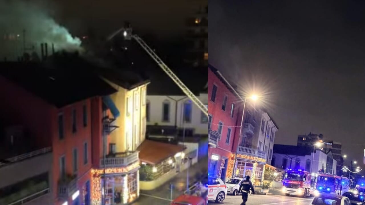 Incendio in via Forze Armate, a fuoco tetto di un palazzo: soccorsi e traffico bloccato