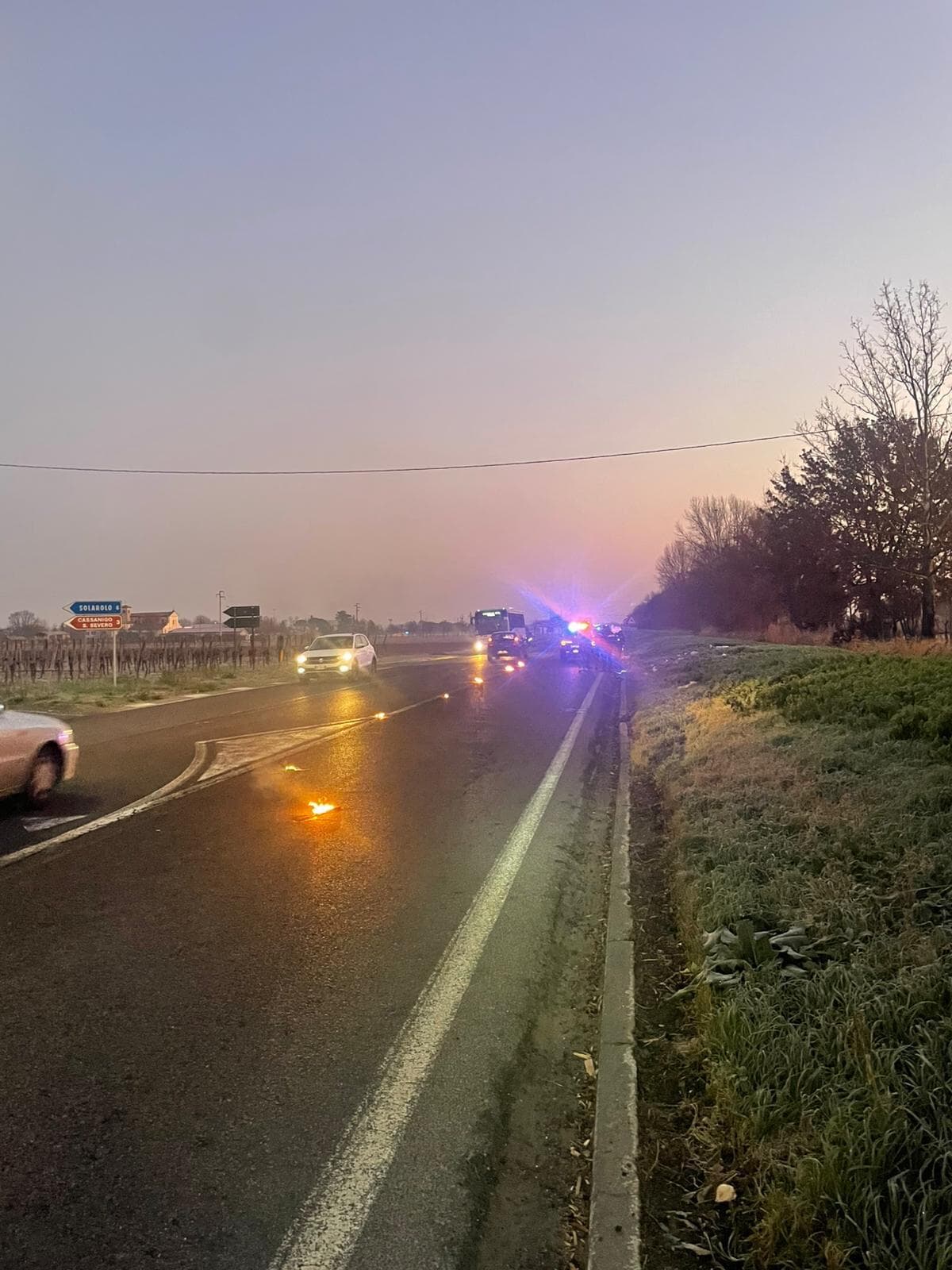 Il punto d'impatto incidente mortale via granarolo faenza-2