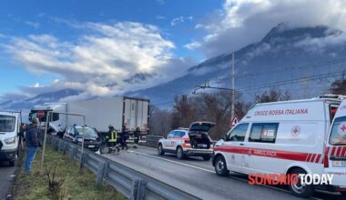 Incidente SS38, tir contro carabinieri a Berbenno di Valtellina