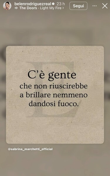 Ig stories Belen Rodriguez