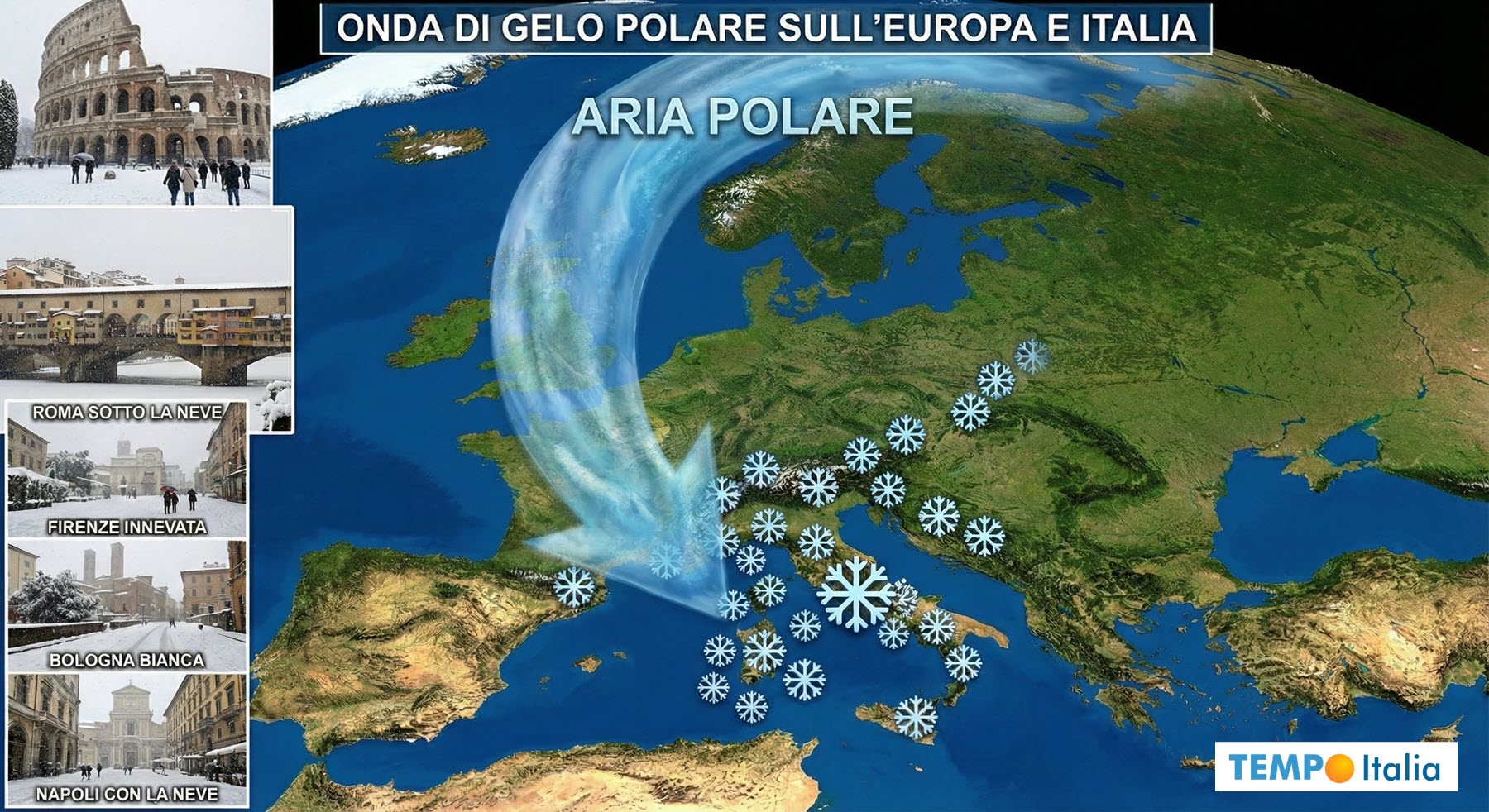 L'aria polare in Italia: il viaggio del freddo e la neve