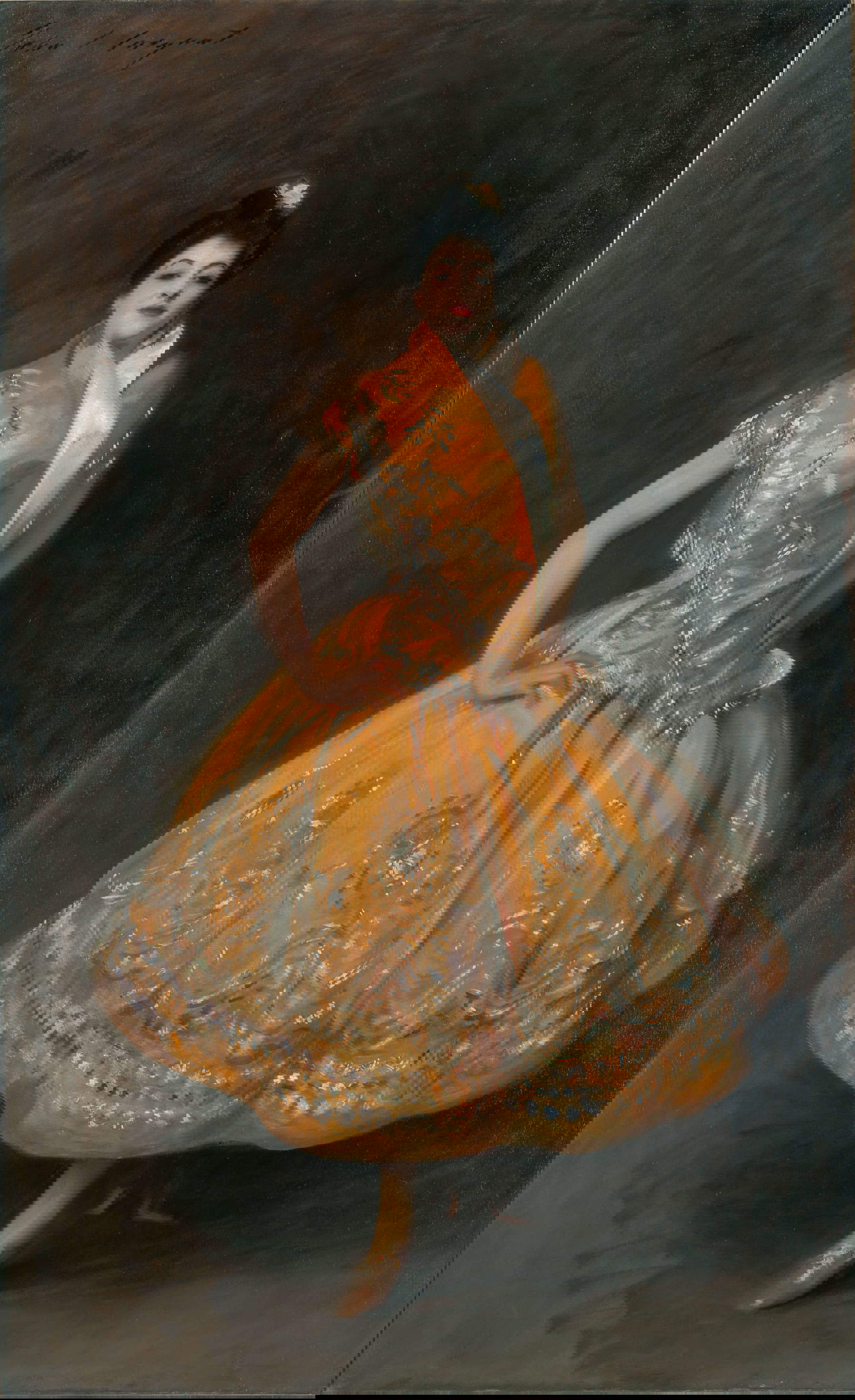 John Singer Sargent, La Carmencita (1890; olio su tela, 229 x 140 cm; Parigi, Musée d'Orsay)