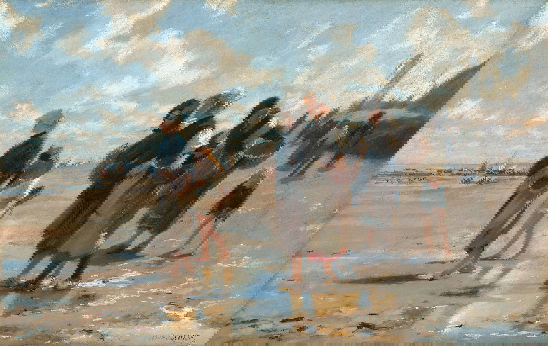 John Singer Sargent, Pesca di ostriche a Cancale (1878; olio su tela, 77 x 121,6 cm; Washington, National Gallery)