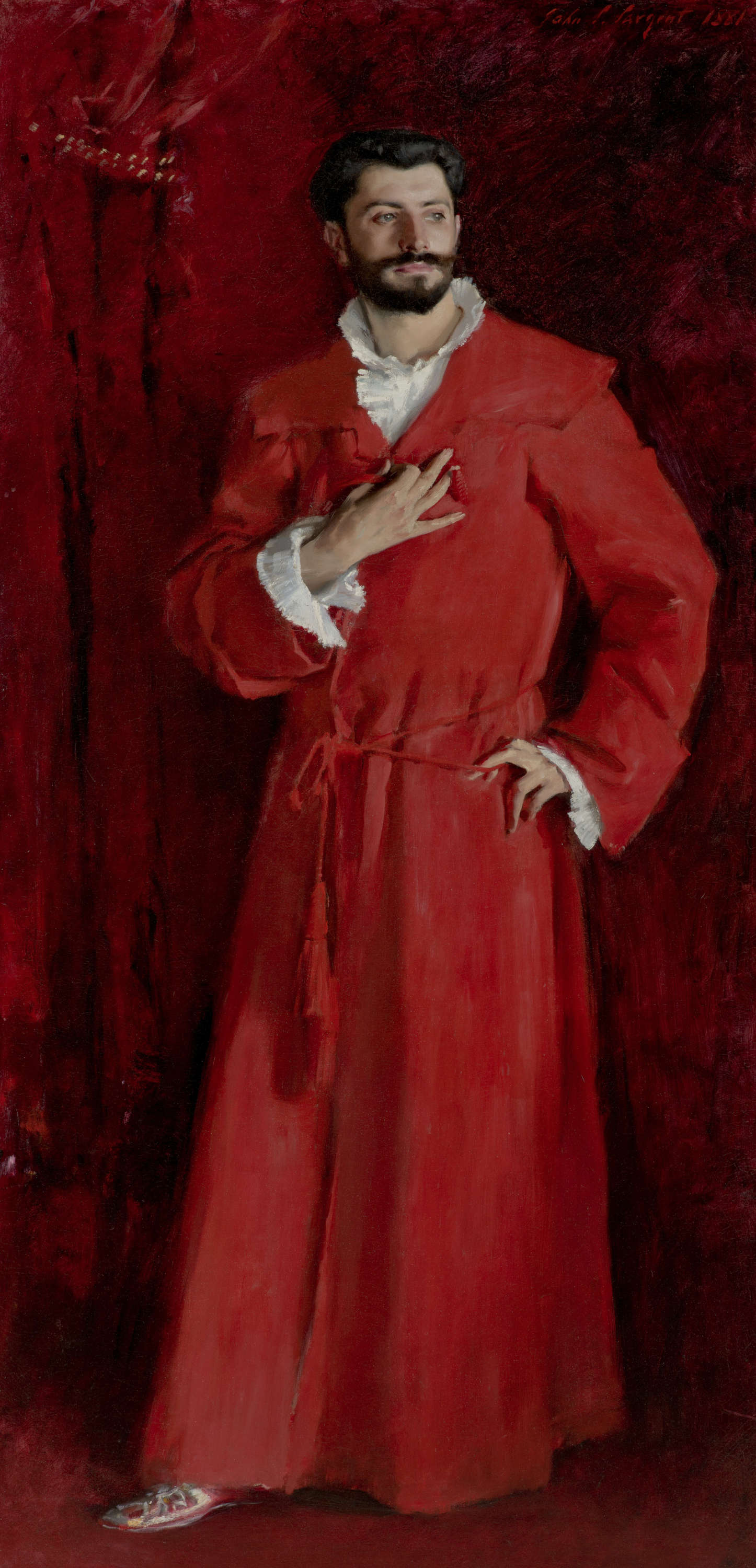 John Singer Sargent, Ritratto del dottor Samuel Pozzi (1881; olio su tela, 201,6 x 102,2 cm; Los Angeles, Hammer Museum)