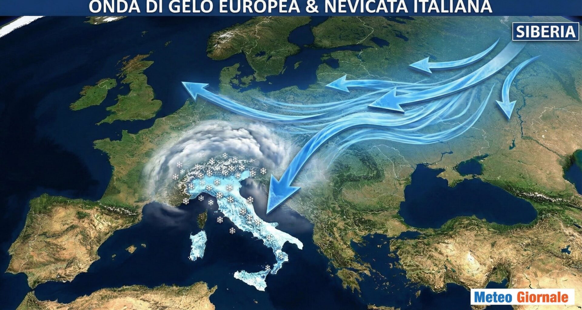 Genesi del gelo improvviso sull’Italia: freddo siberiano e neve fin sulle coste