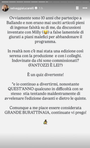 La storia di Selvaggia Lucarelli su Ballando, foto da Instagram-2