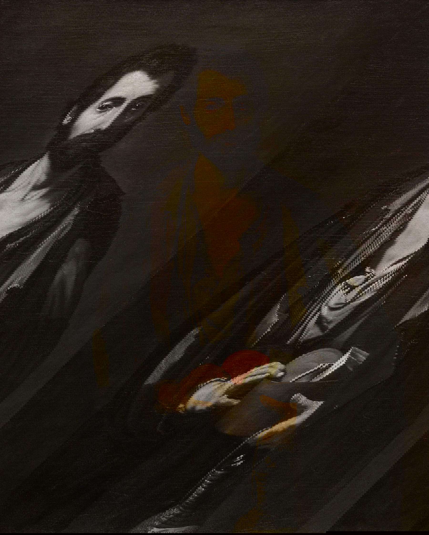 Luca Giordano, Filosofo (1655-1660 circa; olio su tela, 119 × 98 cm; Vienna, Kunsthistorisches Museum, Gemäldegalerie, inv. 2419)