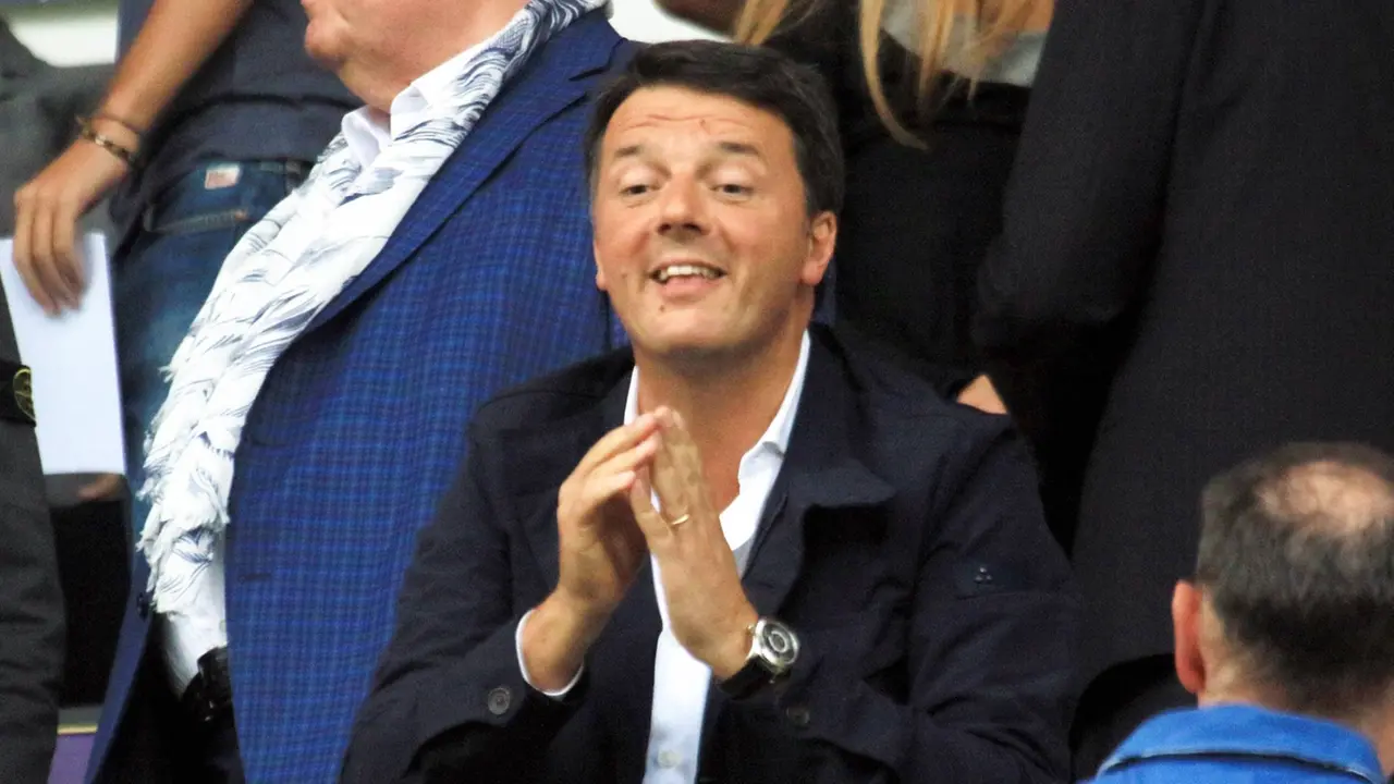 Matteo Renzi in tribuna al Franchi