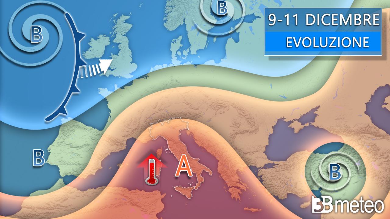 Meteo 9-11 dicembre