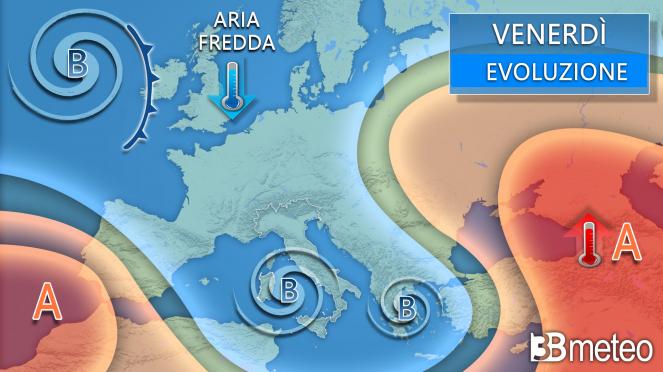 Meteo venerdì