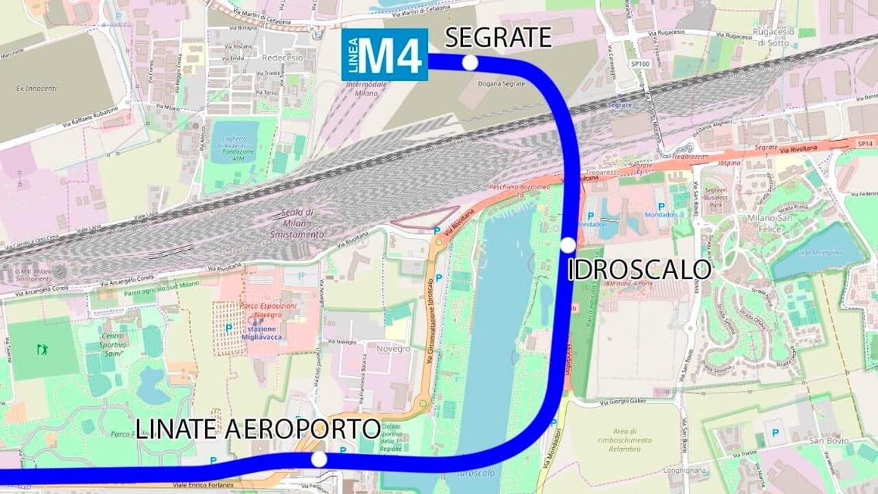 Approvato il progetto definitivo per prolungare la metro M4 di Milano: le due fermate previste