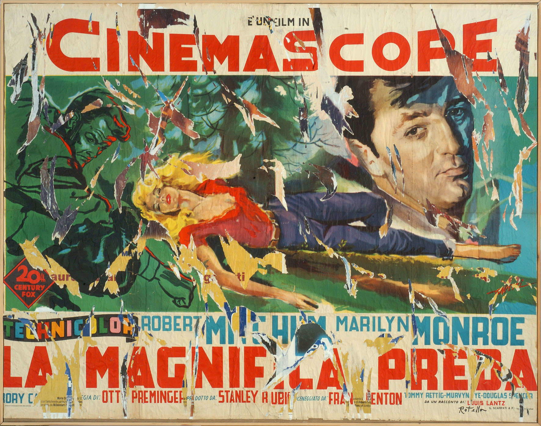 Mimmo Rotella, Cinemascope 3 (2003; Décollage su tela, 164 x 126 cm; Fondazione Mimmo Rotella)