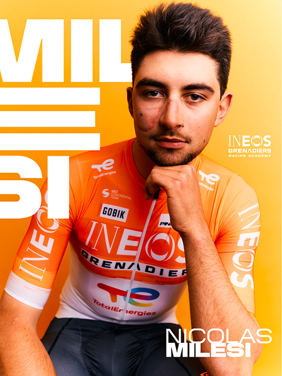 Nicolas Milesi, 21 anni, viene da due anni nel devo team Arkea (foto INEOS Grenadiers)