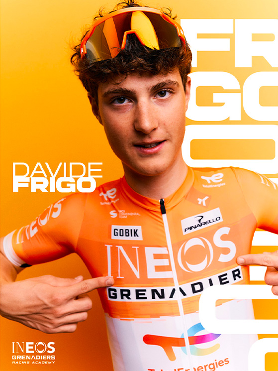 Davide Frigo, vicentino di 18 anni, è scalatore e fratello di Marco (foto INEOS Grenadiers)