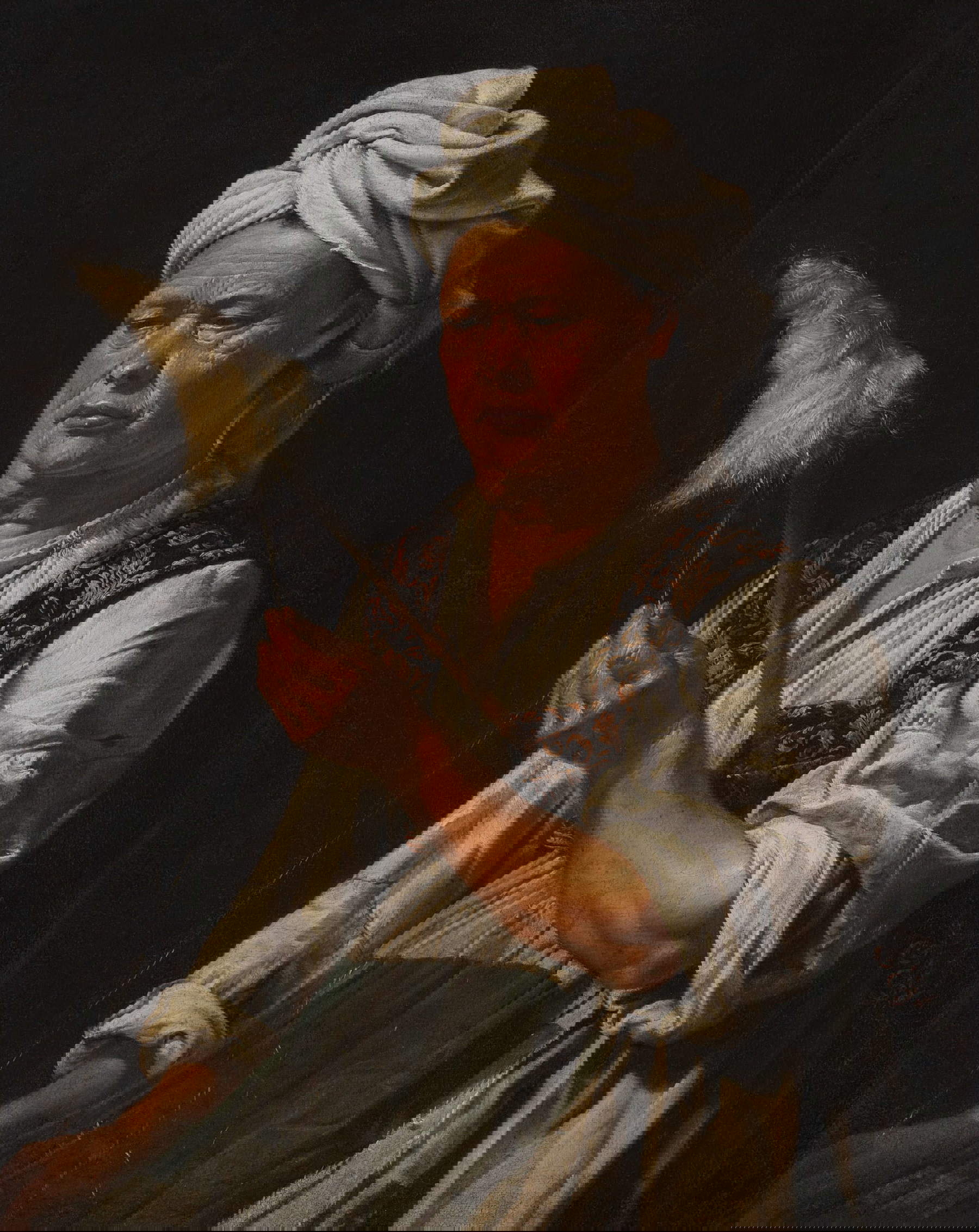 Pietro Bellotti, Vecchia filatrice (1680-1690 circa; olio su tela, 64,8 × 70,5 cm; Roma, collezione privata)