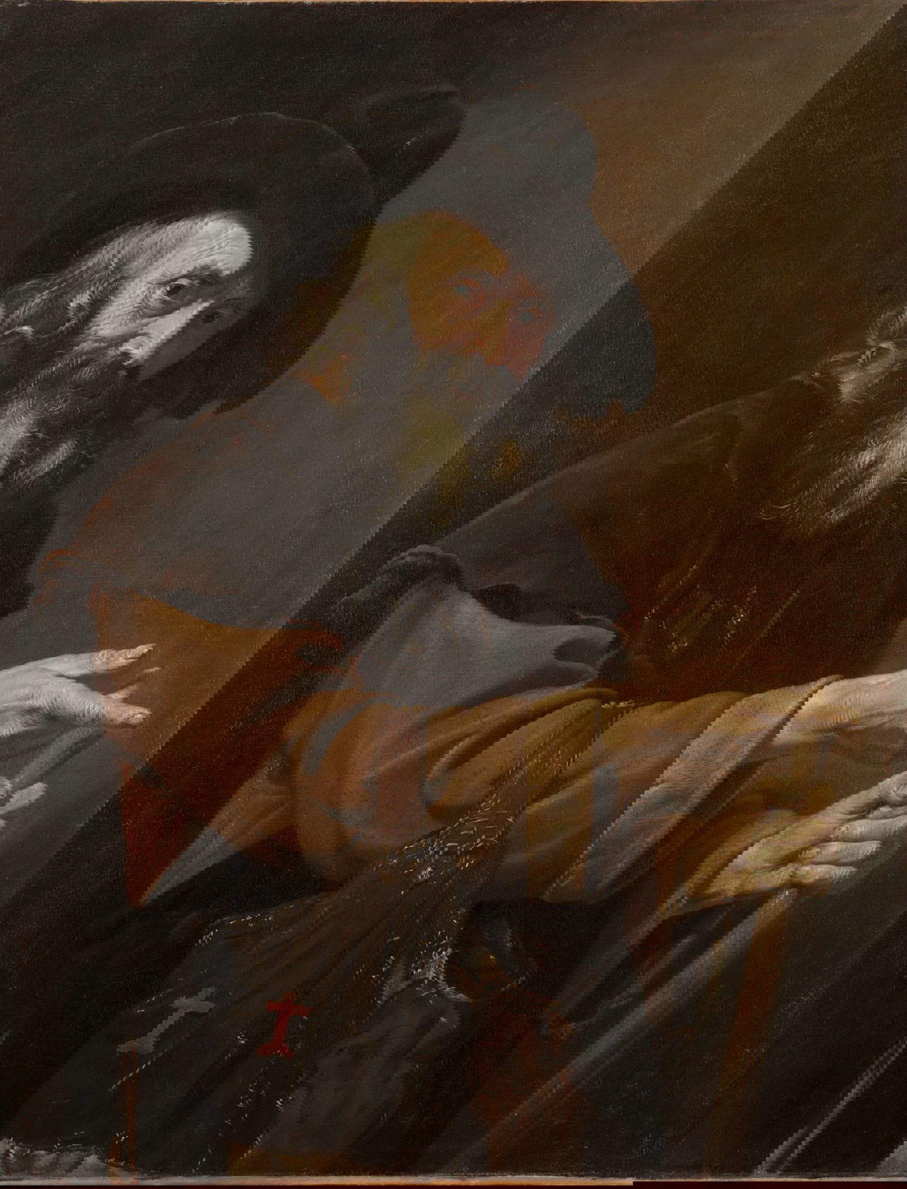 Pietro Bellotti, Vecchio pellegrino con la sporta (1680-1690 circa; olio su tela, 93 × 72,4 cm; Dallas Museum of Art, The Karl and Esther Hoblitzelle Collection, gift of the Hoblitzelle Foundation, 1987.4)