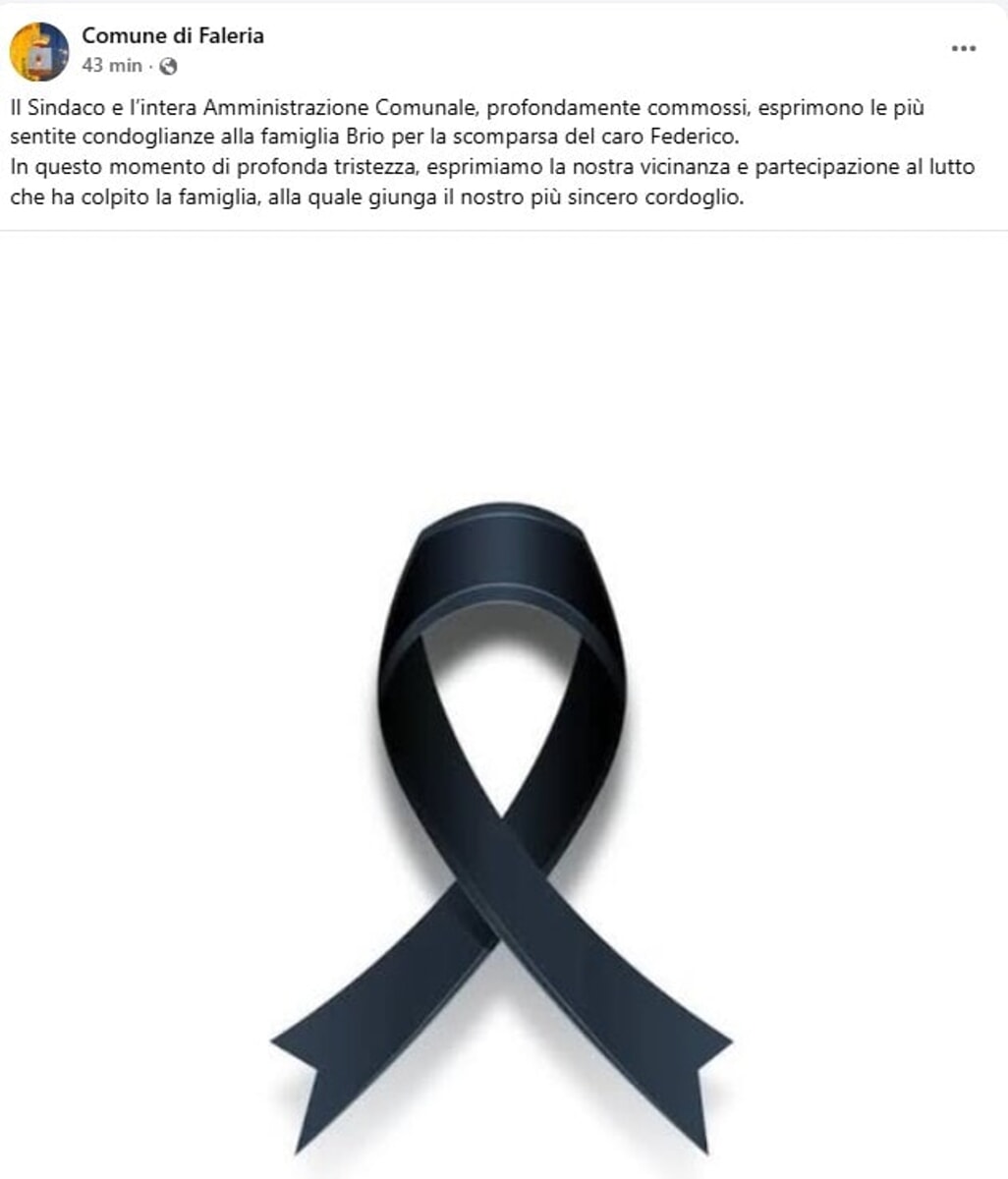 Post facebook comune di Faleria
