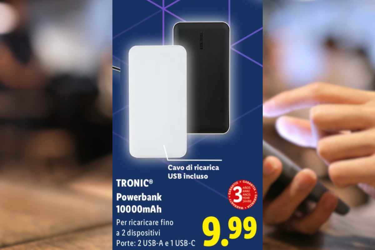 powerbank lidl volantino lidl offerta