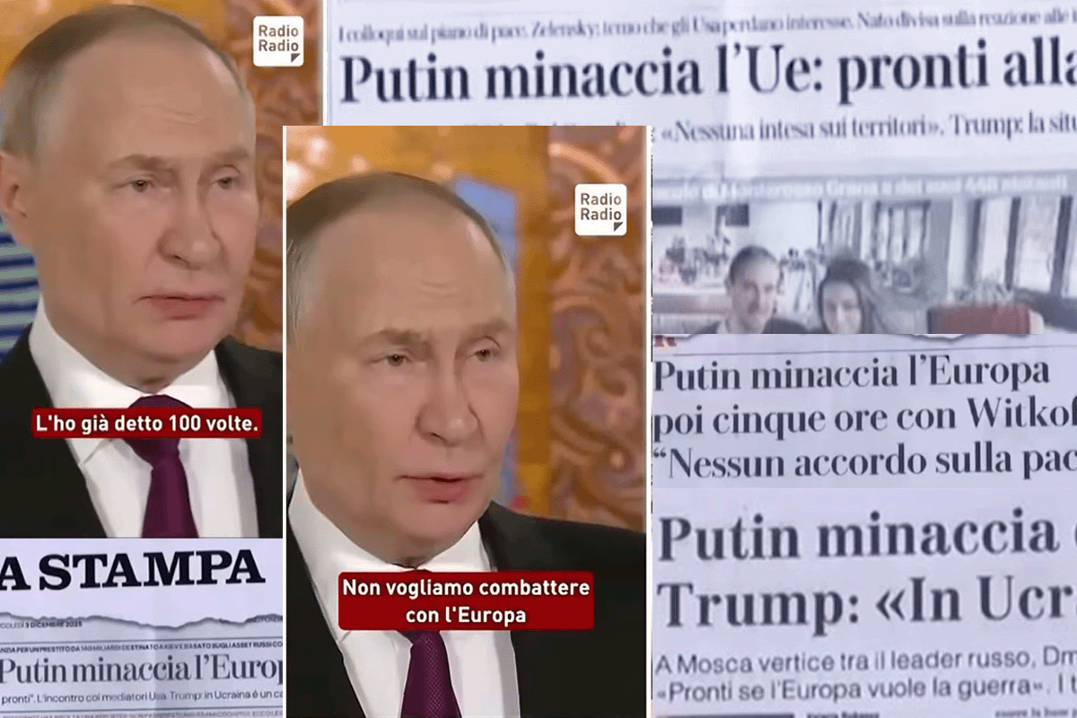 "Non voglio la guerra all'Europa" ▷ Ecco come traducono i media italiani: l'opposto