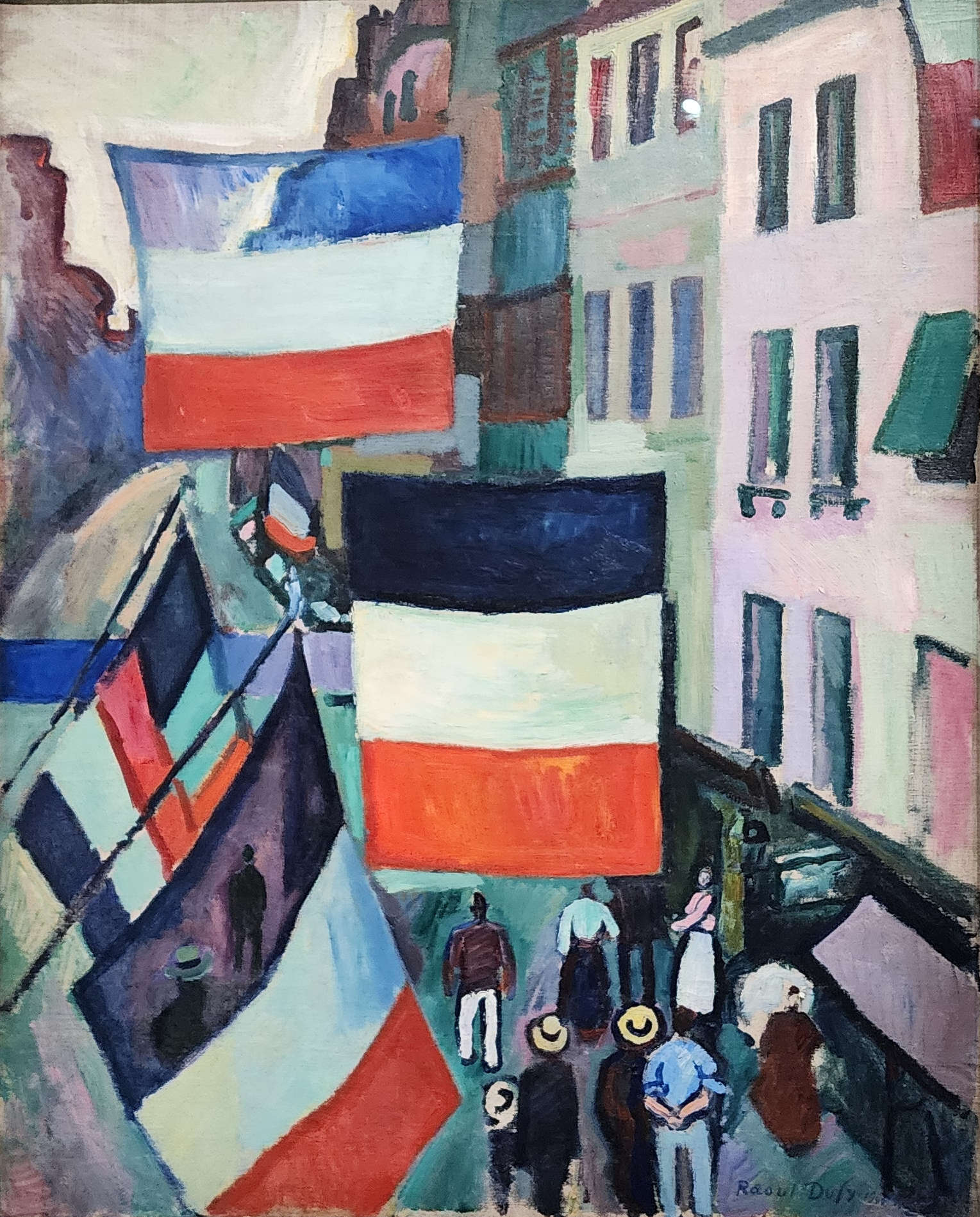 Raoul Dufy, La rue pavoisée (1906; olio su tela, 81 x 65 cm; Parigi, Centre Pompidou, Musée national d'Art moderne)