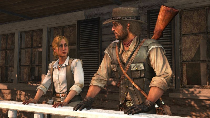 John Marston in compagnia di Bonnie in Red Dead Redemption John Marston in compagnia di Bonnie in Red Dead Redemption