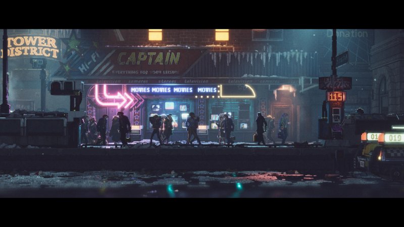 L'ambientazione cyberpunk di Replaced è rappresentata con un misto di 2D e 3D L'ambientazione cyberpunk di Replaced è rappresentata con un misto di 2D e 3D