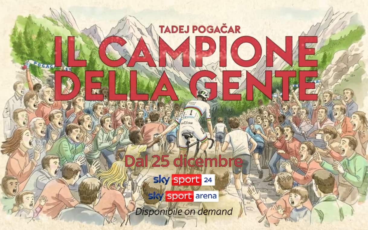 Tadej Pogacar, il campione della gente: lo speciale a Natale su Sky