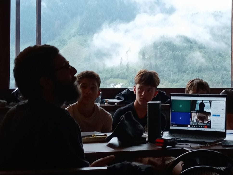 Durante un laboratorio a Lozio (Brescia)