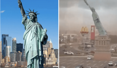 Crolla una Statua della Libertà, dal Brasile il video virale che spiazza il mondo