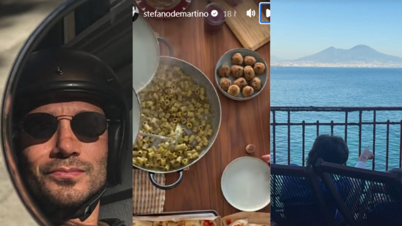 Stefano De Martino, il Natale vista Vesuvio (dalla sua casa) e la bellissima foto del figlio con il cuginetto