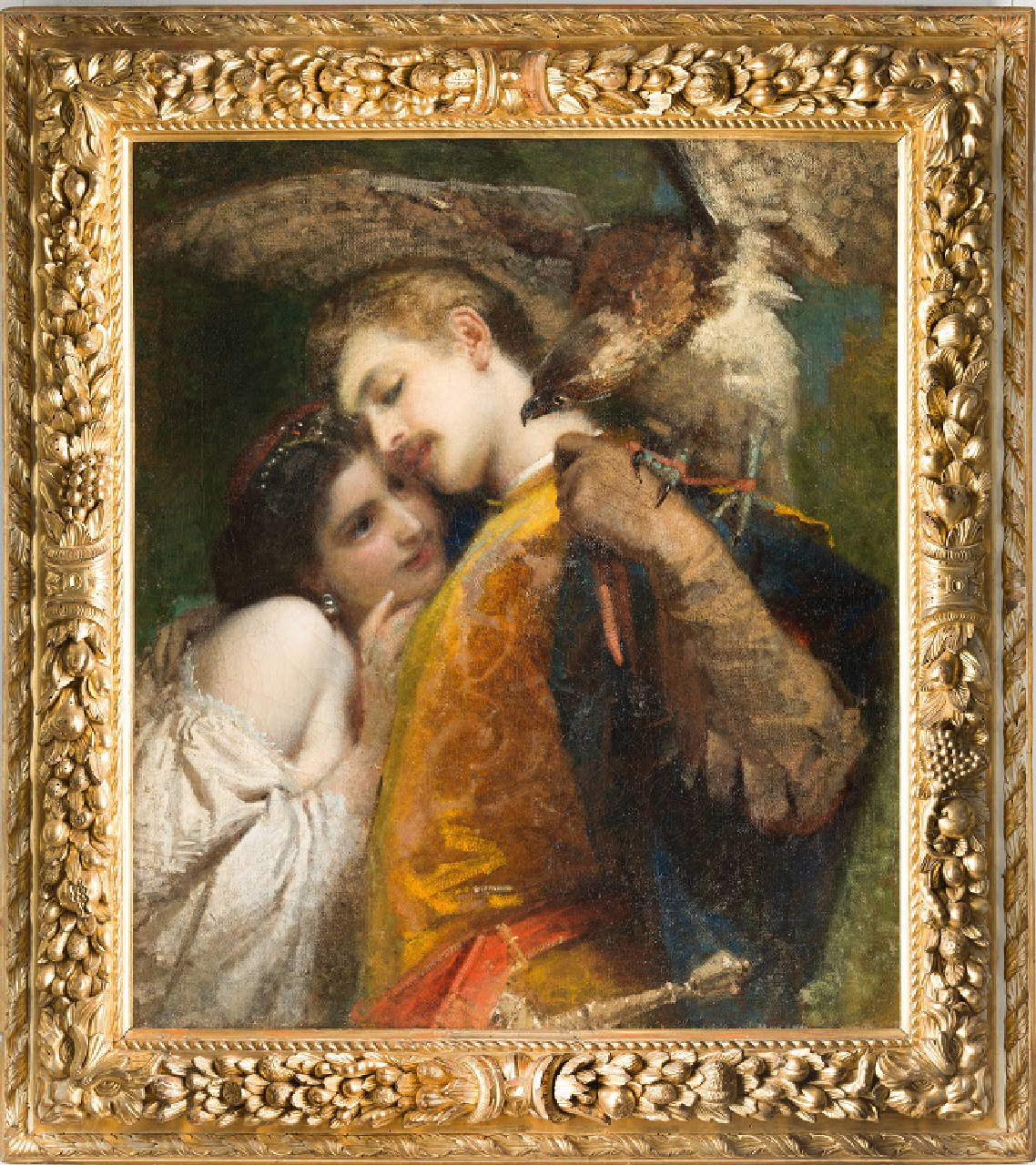 Tranquillo Cremona, Il falconiere (1863; olio su tela, 77 × 90 cm; Milano, Galleria d’Arte Moderna)