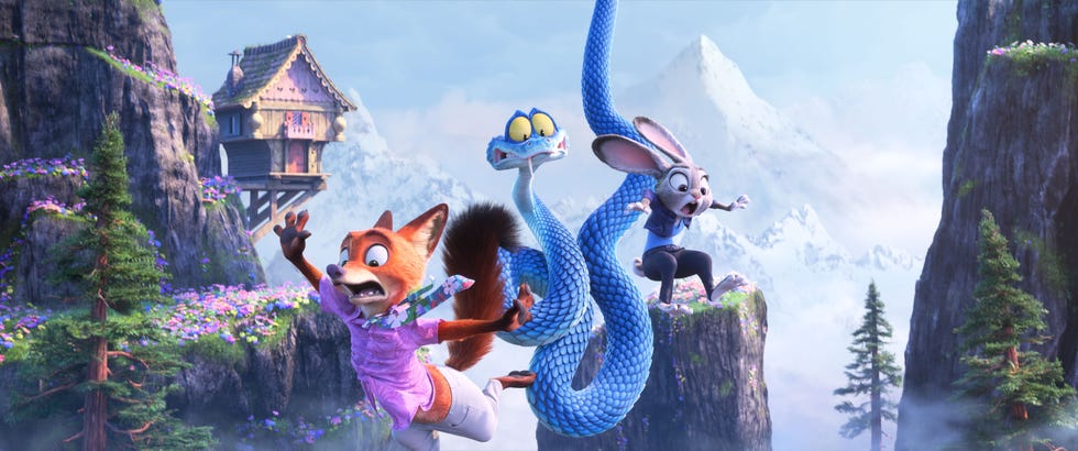 unraveled – in walt disney animation studios’ “zootopia 2,” rookie cops judy hopps (voice of ginnifer goodwin) and nick wilde (voice of jason bateman), who find themselves unraveling a mystery alongside a snake called gary de’snake (voice of ke huy quan). from the oscar winning team of disney animation chief creative officer jared bush and byron howard (directors) and yvett merino (producer), “zootopia 2” releases in theaters nov. 26, 2025. © 2025 disney enterprises, inc. all rights reserved.