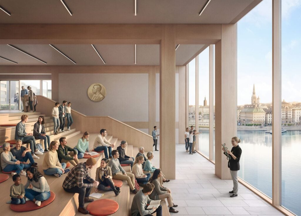 Nobel Center. Upper level with framed views towards the archipelago and the city © Onirism/Nobel Prize Outreach