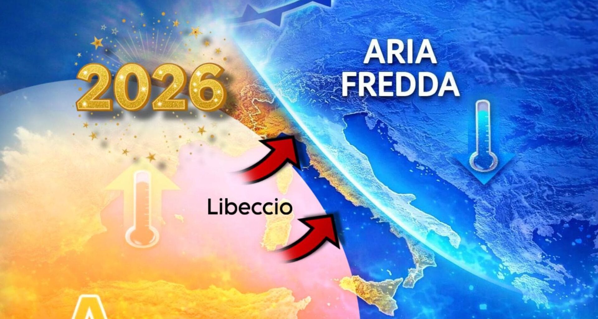 Previsioni meteo, inizio d’anno con il Libeccio: tornano piogge e temperature miti al Centro-Sud