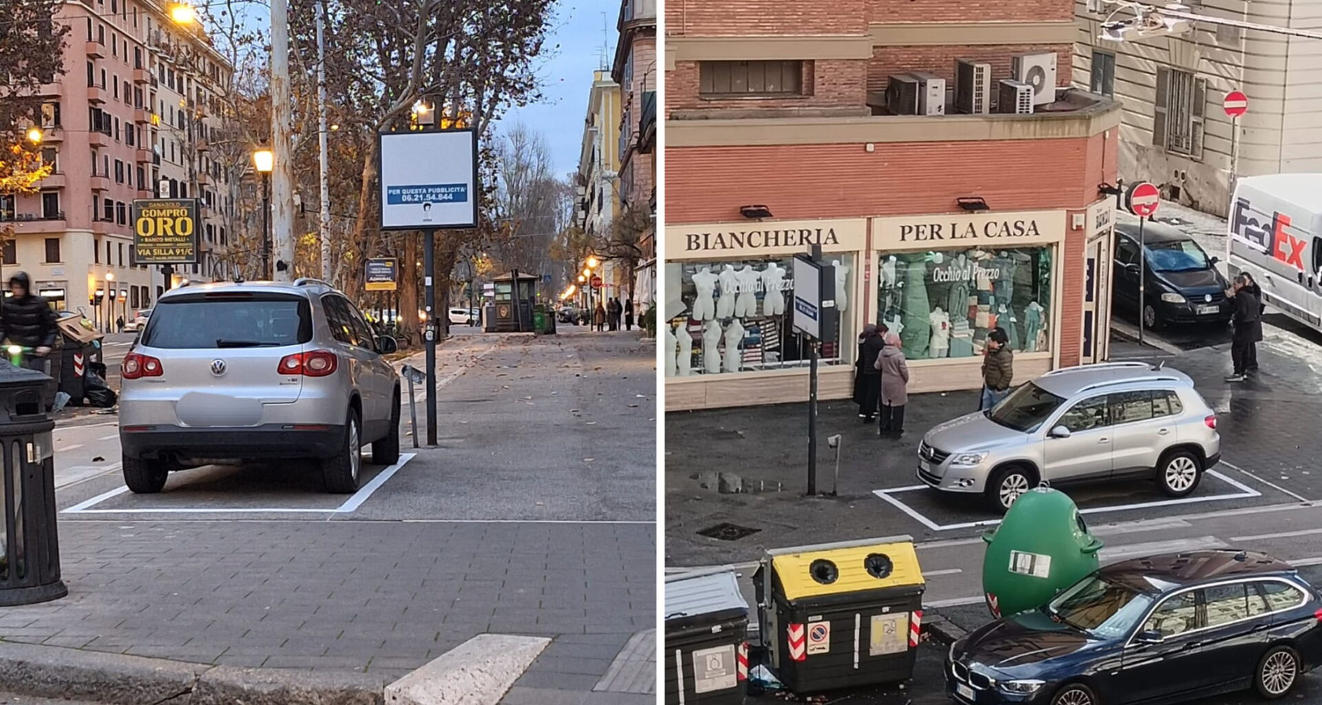 Parcheggio “fantasma” al Trionfale: svelato il mistero dell’auto sul marciapiede