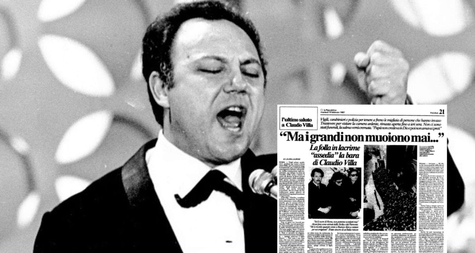 Claudio Villa, 100 anni del “reuccio”, la voce che ha fatto cantare l’Italia intera