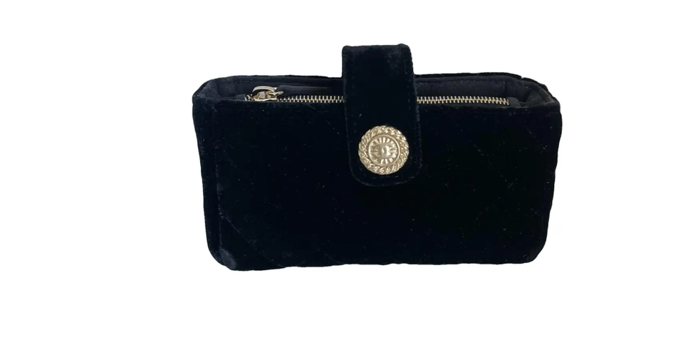 Velvet clutch bag